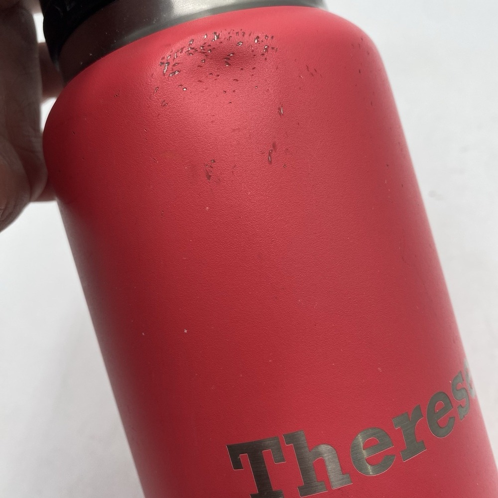 Yeti Rambler 36 OZ Bottle Bimini Pink Chug Cap SEE PICS SHOWS WEAR ENGRAVED - Picture 2 of 16